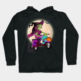 Witch on a scooter Hoodie